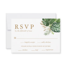 Grüne Gold Moderne tropische Hochzeit