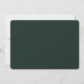 Grüne Gold-Stechpalmen-Weihnachtsfeier Einladung (Rückseite)