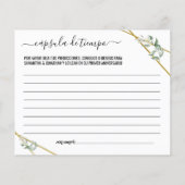 Grüne Gold Zeitkapsel Tipp zweisprachige Karte (Rückseite)