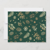 Grüne Gold Zwei Foto Weihnachtskarte (Rückseite)