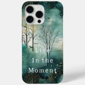 Grüne Goldbäume mit Vögeln Weihnachten Case-Mate iPhone Hülle (Rückseite)
