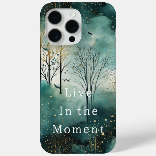 Grüne Goldbäume mit Vögeln Weihnachten Case-Mate iPhone Hülle (Rückseite)