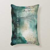 Grüne Goldbäume mit Vögeln Weihnachten Dekokissen (Vorderseite(Vertikal))