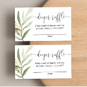 Grüne goldene Babydusche Windelkarten Begleitkarte