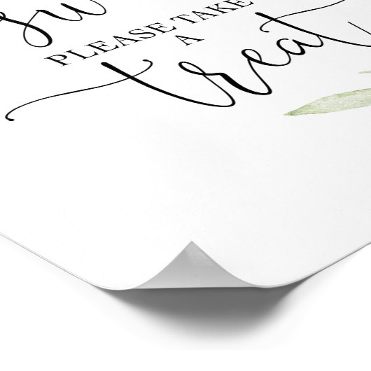 Grüne goldene Babydusche - Zeichen Poster (Ecke)