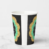 Grüne Goldene Blütenschülerpartei Pappbecher (Links)