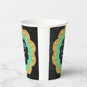 Grüne Goldene Blütenschülerpartei Pappbecher (Rechts)