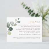 Grüne goldene geometrische Rahmen Elegante Details Einladung (Stehend Vorderseite)