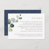Grüne goldene geometrische Rahmen Elegante Details Einladung (Vorne/Hinten)