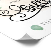 Grüne goldene Hochzeitskarten und Geschenkplakate Poster (Ecke)