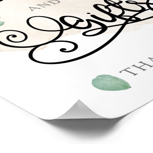 Grüne goldene Hochzeitskarten und Geschenkplakate Poster (Ecke)