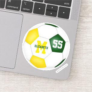 Grüne goldene Mannschaft färbt Jungs Fußball Aufkleber