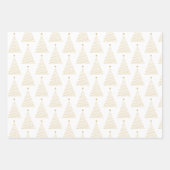 Grüne, goldene und schwarze Linie Weihnachtsbaumen Geschenkpapier Set (Vorderseite 2)