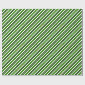Grüne, goldene und weiße Weihnachtsstreifen Geschenkpapier (Flach)