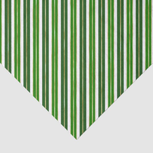 Grüne, goldene und weiße Weihnachtsstreifen Seidenpapier (Ausschnitt)