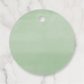 Grüne goldfarbene, goldfarbene Geschenkmarken Geschenkanhänger (Rückseite)