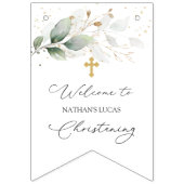 Grüne Goldfolie Wimpelkette (Erste Fahne)