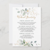 Grüne, goldgelbe Blätter Bachelorette Wochenendrei (Vorderseite)