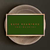 Grüne Goldgrenze Moderne Beruflich Visitenkarte