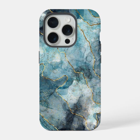 Grüne Goldkugeln iPhone Hülle (Rückseite)