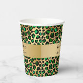 Grüne Goldleoparden Pappbecher (Rechts)