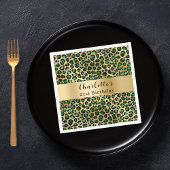 Grüne Goldleoparden Serviette
