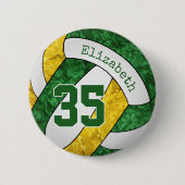 Grüne Goldmädchen Volleyballmannschaft Button (Vorderseite)