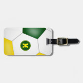Grüne Goldmannschaft Farben Fußballspieler Gepäckanhänger (Vorderseite horizontal)