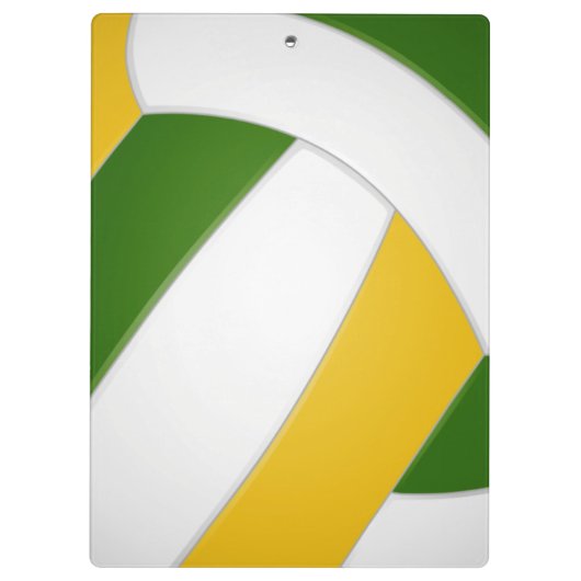 Grüne Goldmannschaft Farben Volleyballtrainer Klemmbrett (Rückseite)