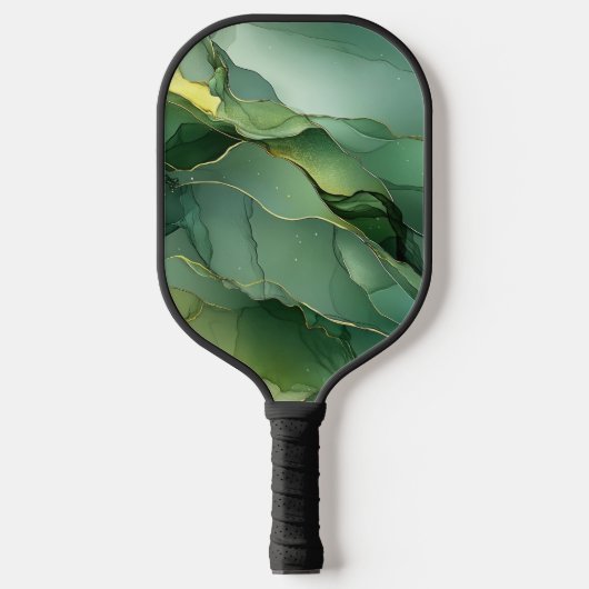 Grüne Goldmarmor Pickleball Schläger (Vorderseite)