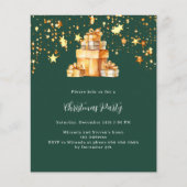 Grüne Goldsterne geben Weihnachtsgeschenke Party E (Vorderseite)