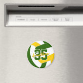 Grüne Goldvolleyball-Mannschaft Farben Geschenke Magnet (In Situ (Geschirrspüler))