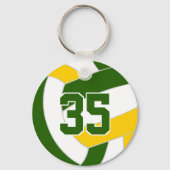 Grüne Goldvolleyball-Mannschaft - Farben Schlüsselanhänger (Vorderseite)
