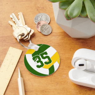 Grüne Goldvolleyball-Mannschaft - Farben Schlüsselanhänger