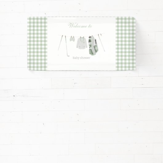 Grüne Golf Babydusche Banner (InSitu)
