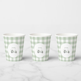 Grüne Golf Babydusche Pappbecher