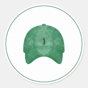 Grüne Golfkadine mit Aufkleber