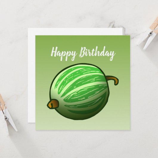 Grüne Goosebeere Karte (Vorderseite/Rückseite Beispiel)