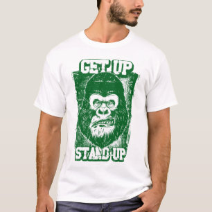 Grüne Gorilla-Abbildung steht auf T-Shirt