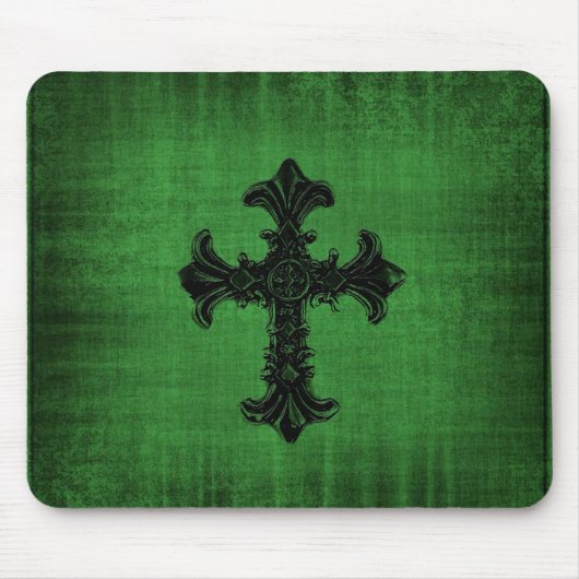 Grüne gotische Mausunterlage Mousepad (Vorne)