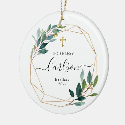 Grüne Gott segne getauft Keramik Ornament (Links)