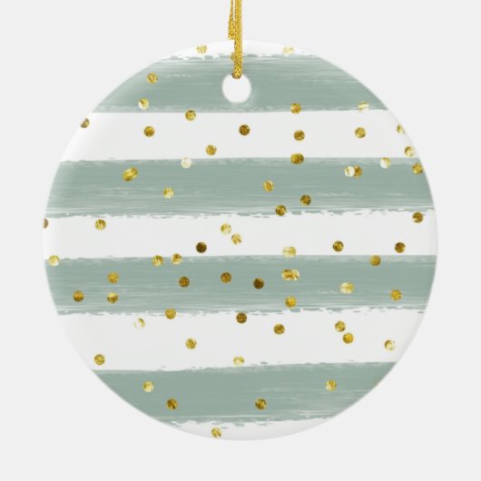 Grüne Gott segne getauft Keramik Ornament (Hinten)