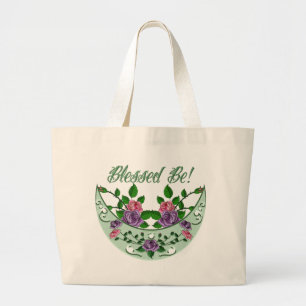 Grüne Göttin-aufrechter Halbmond Jumbo Stoffbeutel
