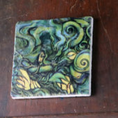 Grüne Göttin Malen Heiden Erde Steinuntersetzer