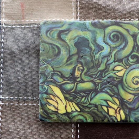 Grüne Göttin Malen Heiden Erde Steinuntersetzer