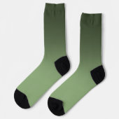 Grüne Gradient Ombré Crew Socken (Linkes Detail)
