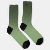 Grüne Gradient Ombré Crew Socken (Rechts)