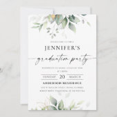 Grüne Graduation Party Einladung (Vorderseite)