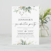 Grüne Graduation Party Einladung (Stehend Vorderseite)