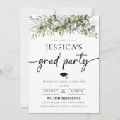 Grüne Graduation Party Einladung (Vorderseite)